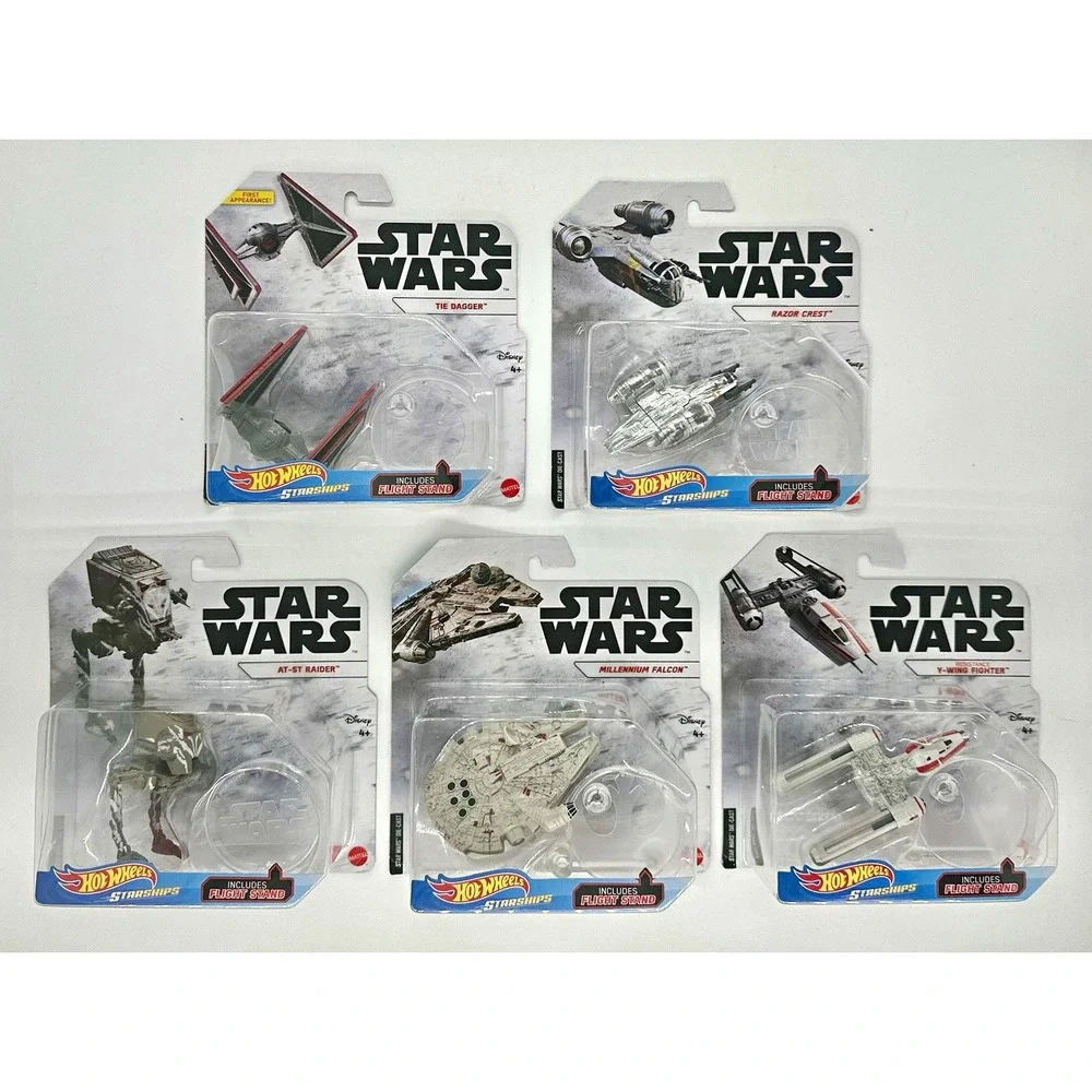 Hot Wheels Star Wars Starships FYT65 5 of 6 Ships Tie Razor Falcon AT-ST YWing